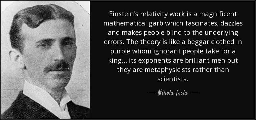tesla on einstein wrongs